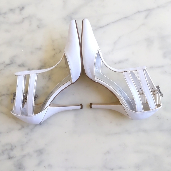 Cathy Jean Leather Upper Pointed Toe Shoes with 4" heels. - Picture 3 of 6